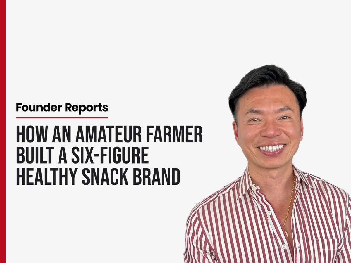 Joseph Chen, founder of Jöey Nordic Seed Crisps, featured in a Founder Report interview