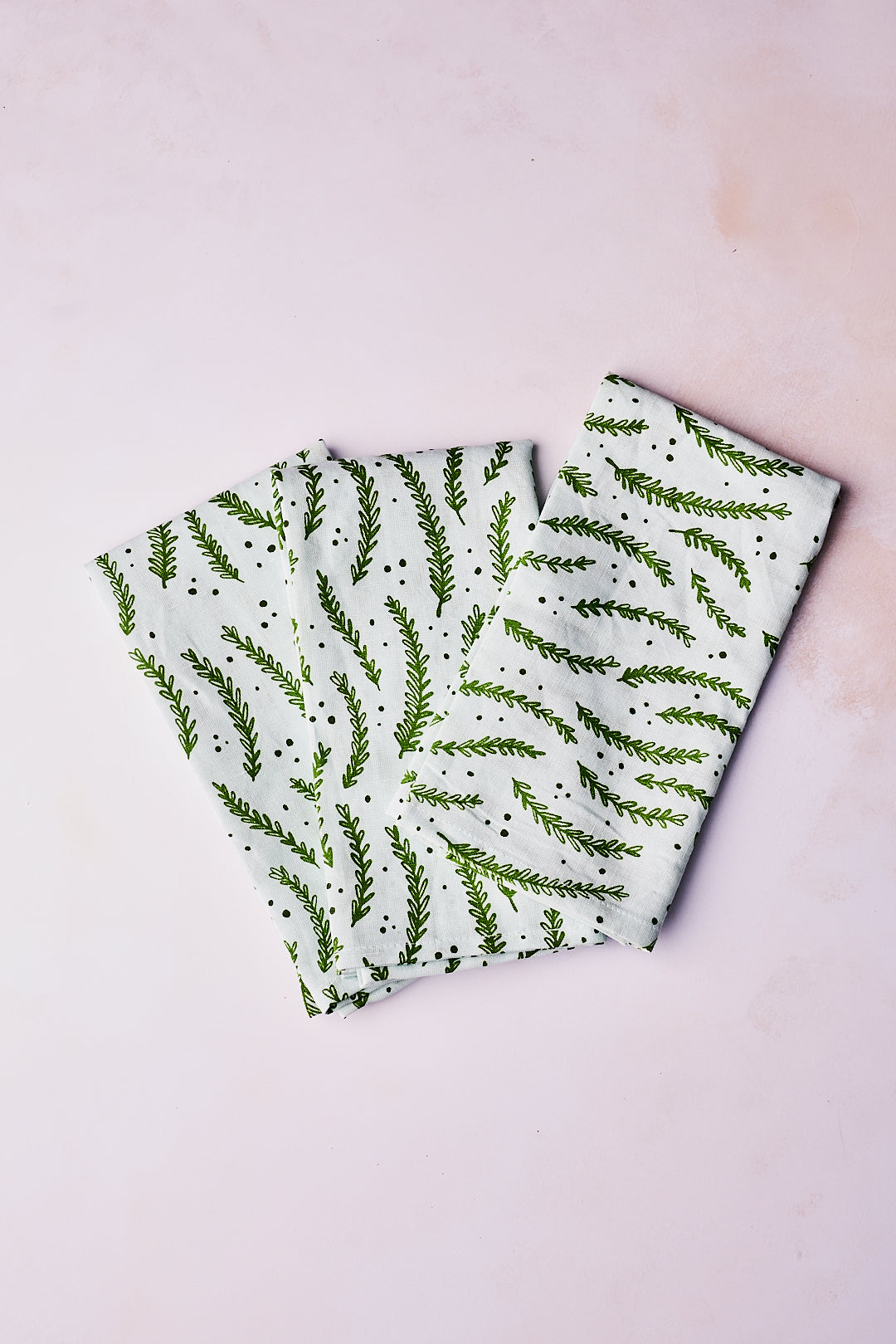 Jöey Napkins, artisan 100% cotton-linen napkins on a grey background