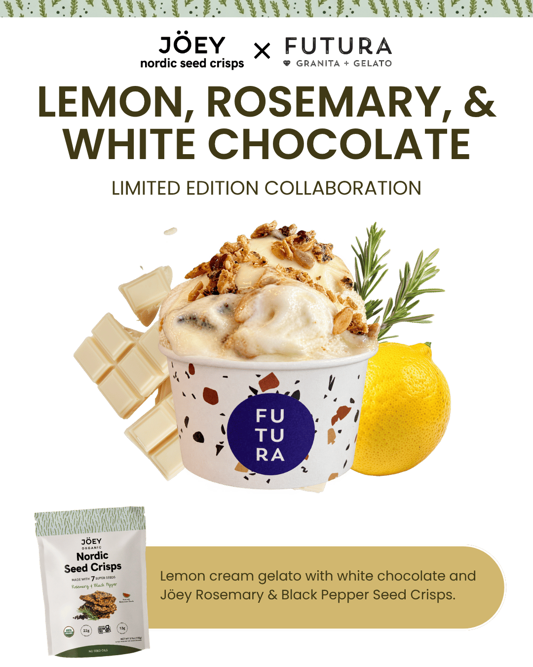 Jöey Seed Crisps X Futura Granita + Gelato